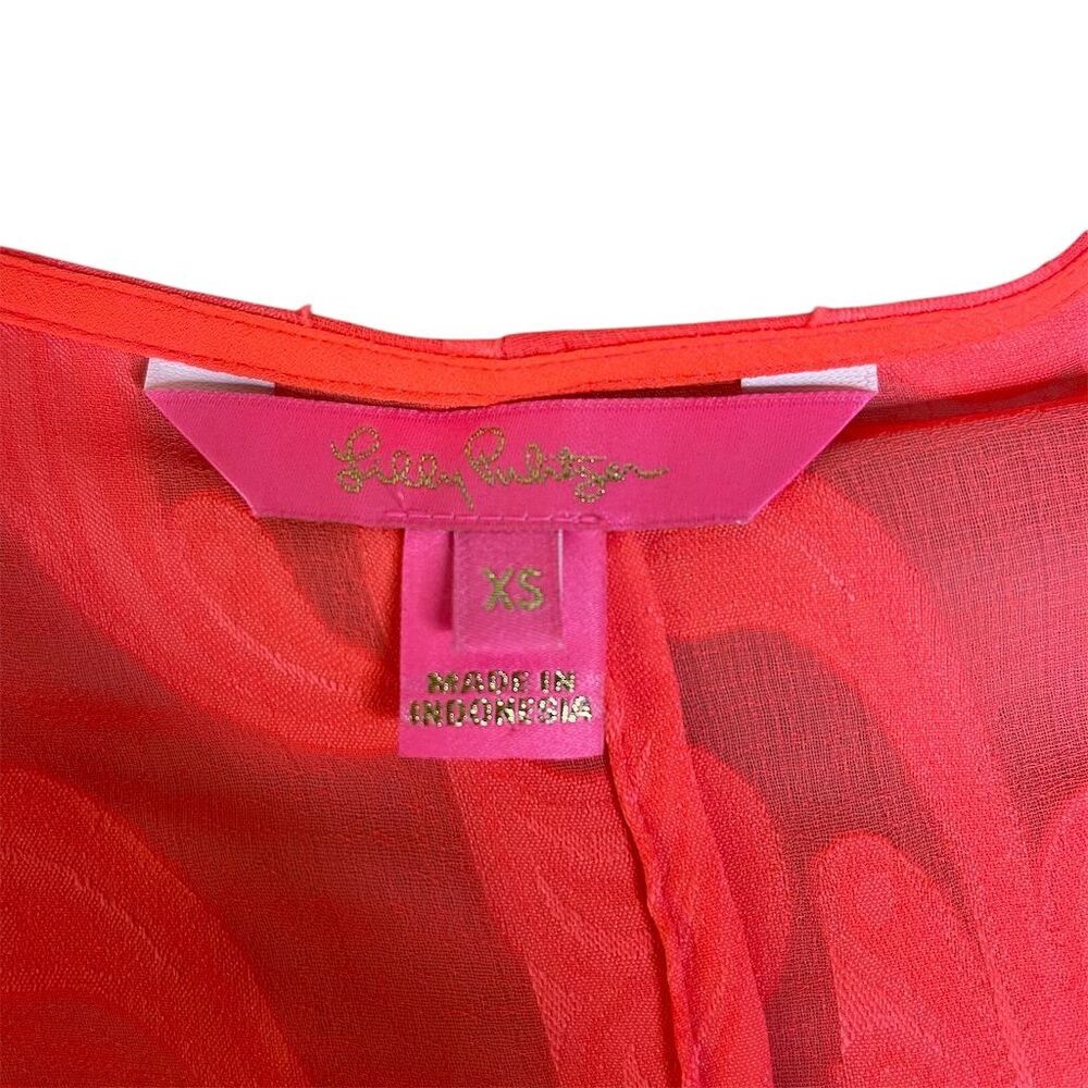Lilly Pulitzer Women's XS Orange Swirl Cover Up Beachwear Summer - Picture 4 of 7